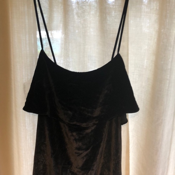 Madewell Velvet Ruffle Mini Dress - Picture 3 of 4